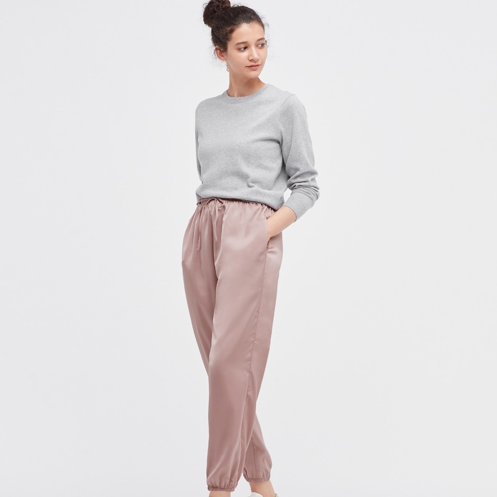Uniqlo Satin drape jogger pants
